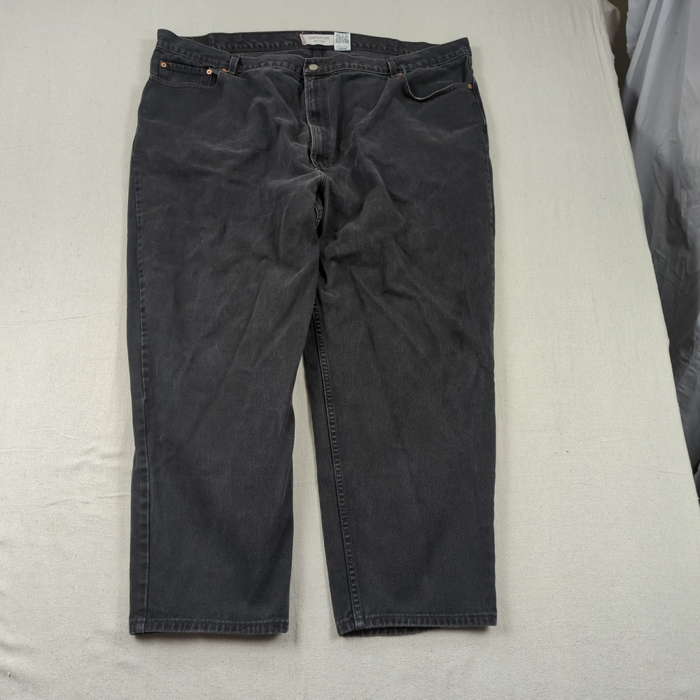 Levis Jeans Mens 50x30 Black 560 Loose Tapered Relaxed Baggy